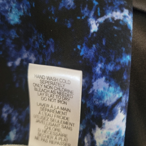 NWT MARC NY Sleevless Midi Abstract Print Dress Teal & Purple Tones Sz 14 - Picture 6 of 10